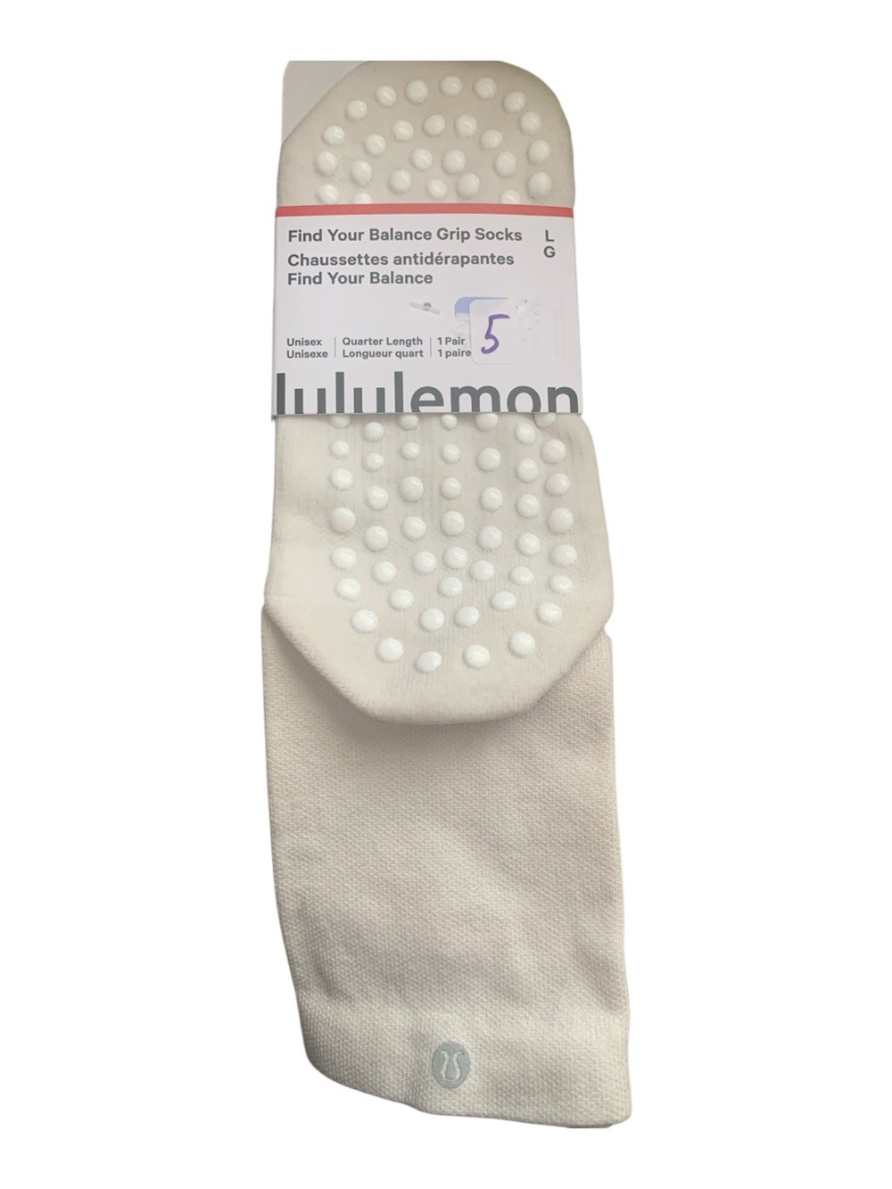 NWT Lululemon find your balance grip socks Size L